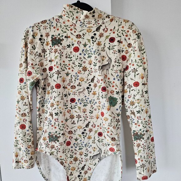 Samantha Pleet Turtle Unicorn Tapestry Bodysuit Cream - Picture 1 of 8